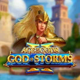 Official Slots logo: Age Of The Gods: God Of Storms 2 by Playtech at Casino Euro