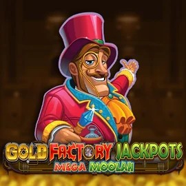 Play Gold Factory Jackpots Mega Moolah slot by Aurum Signature Studios on eurocasino.com.pl